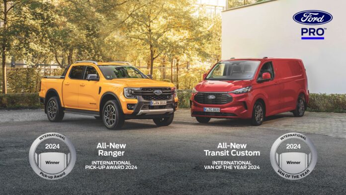 Van Of The Year 2024 e International Pick-Up Award 2024 a Ford Pro