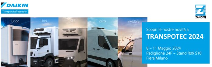 AHT Cooling Systems Italy porta a Transpotec 2024 la gamma Daikin Transport Refrigeration