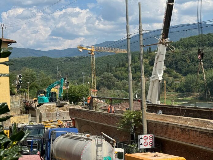 Firenze-Roma, lavori in corso sulla linea a Rignano sull’Arno